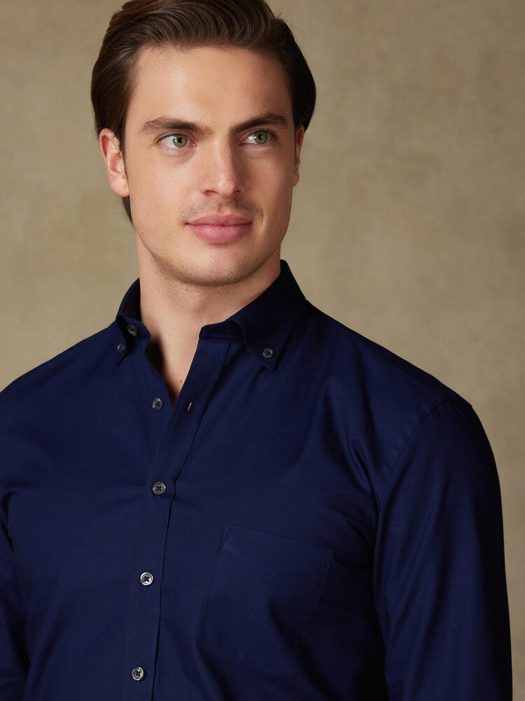 Camicia Alban blu marino - Con buttoncini