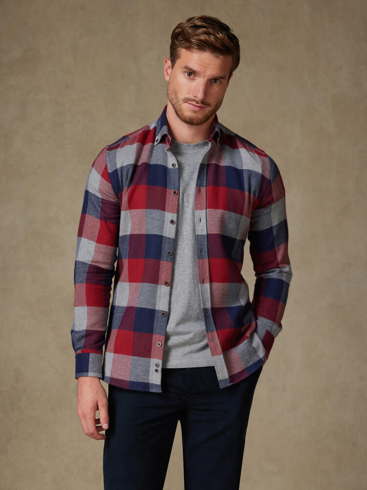 Chemise Alec en flanelle à motif tartan - Col Boutonné