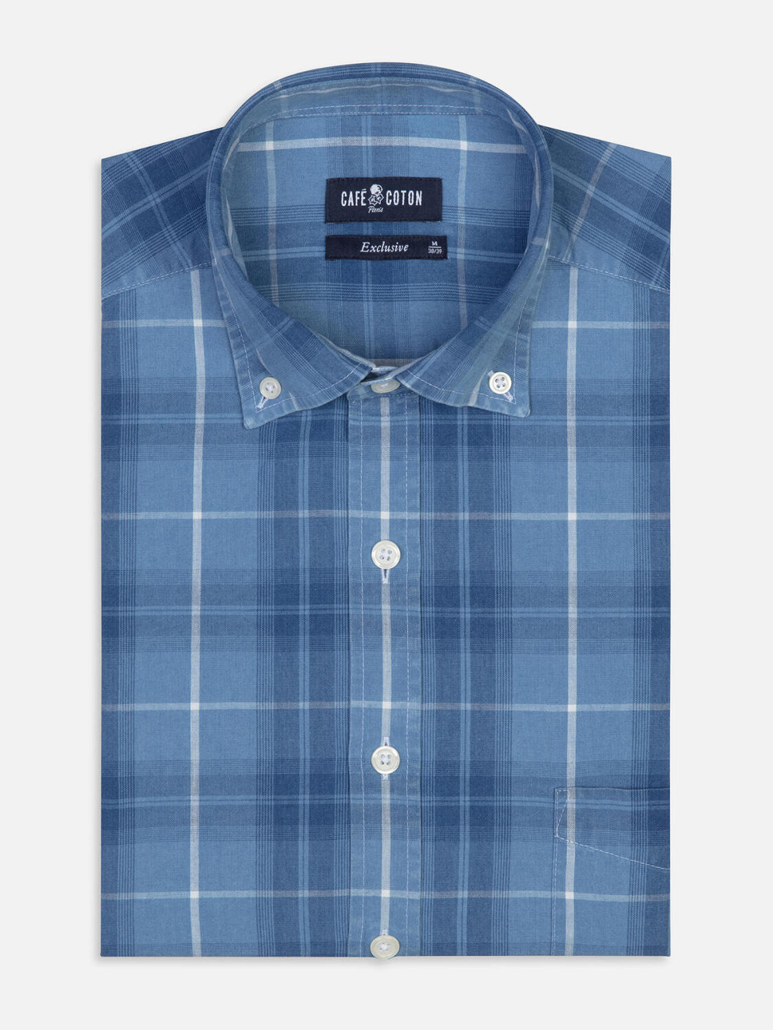 Alfy shirt with tartan pattern   - Button down collar