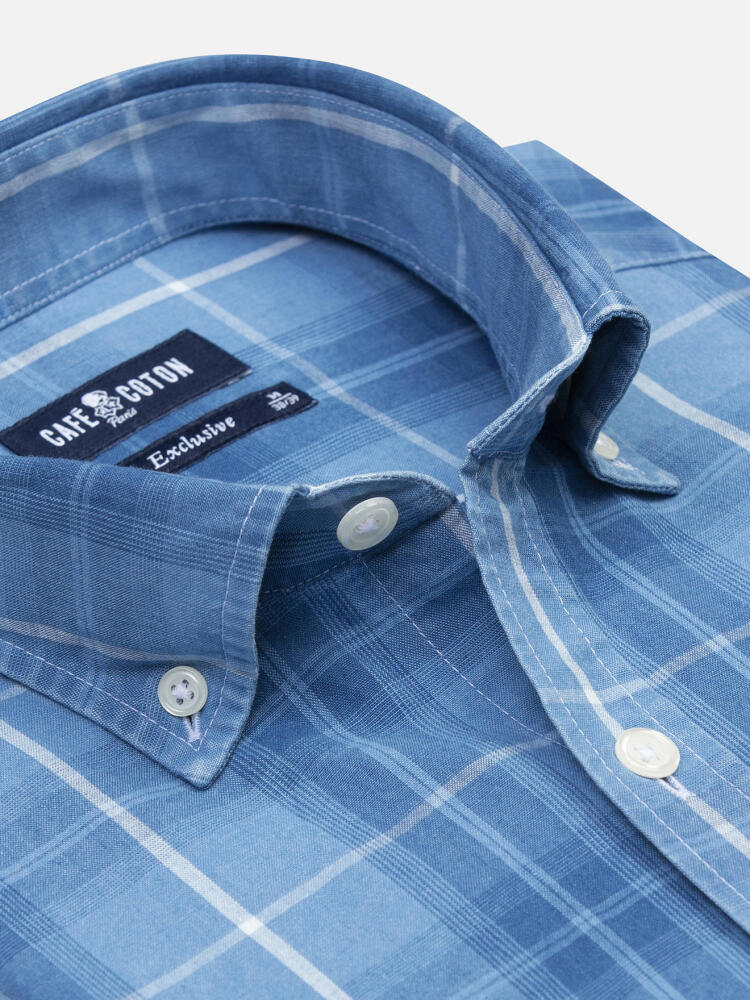 Chemise Alfy à motif tartan  - Col Boutonné
