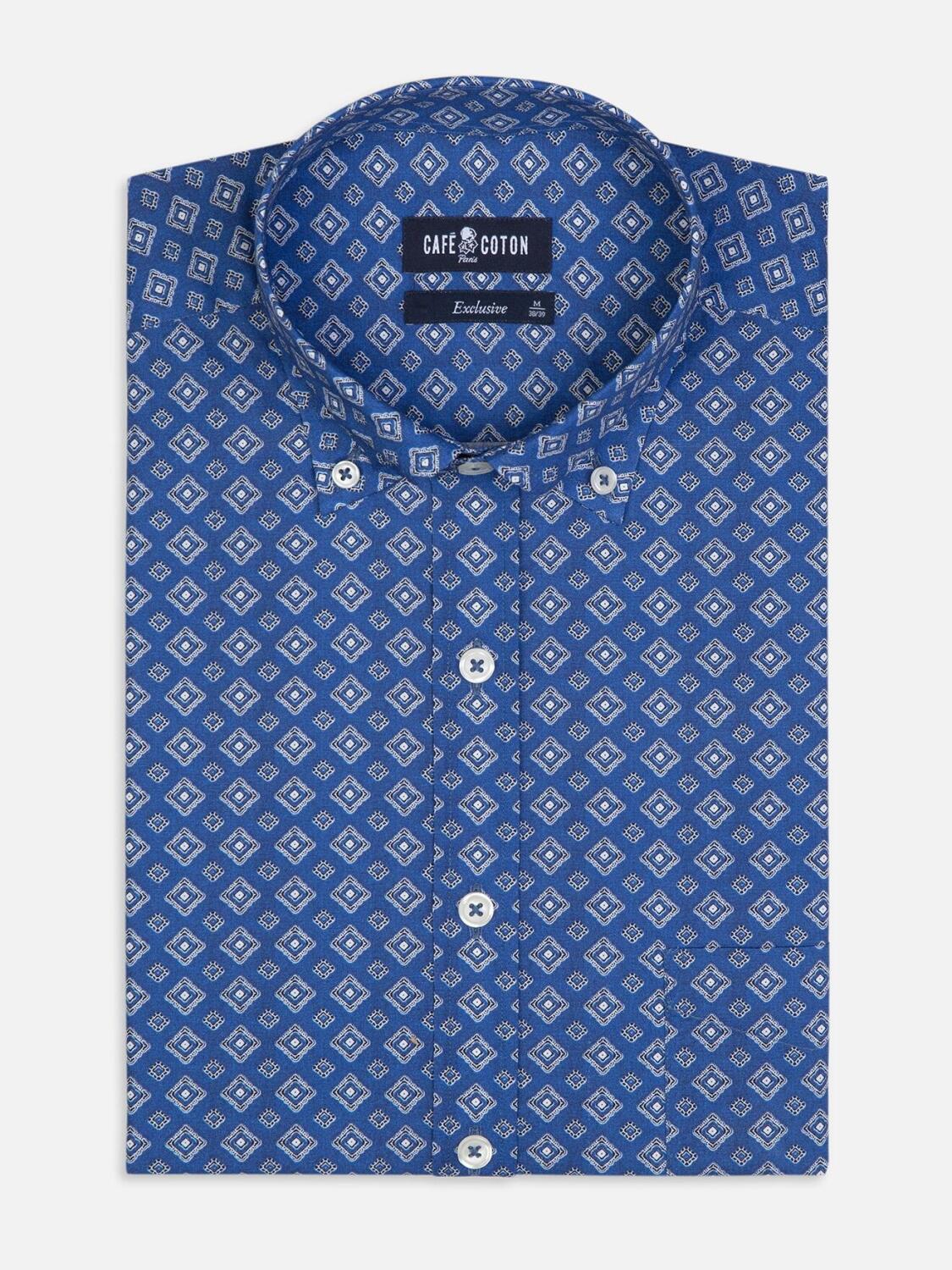 Hemd Alvin mit Ethno-Print - Button-Down-Kragen