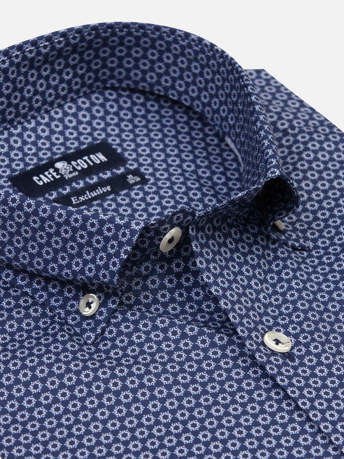 Alvin shirt with printed pattern - Button-down collar
