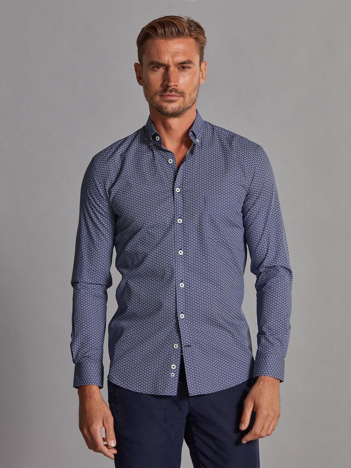 Alvin shirt with printed pattern - Button-down collar