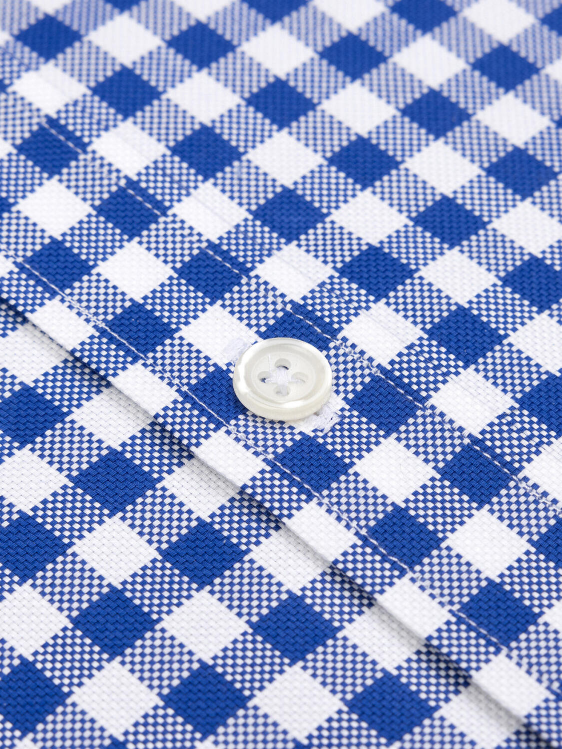 Buton down collar Ash check shirt - Navy