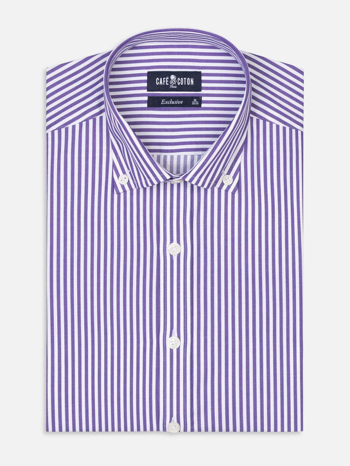 Baillee lila gestreiftes Hemd - Button down Kragen