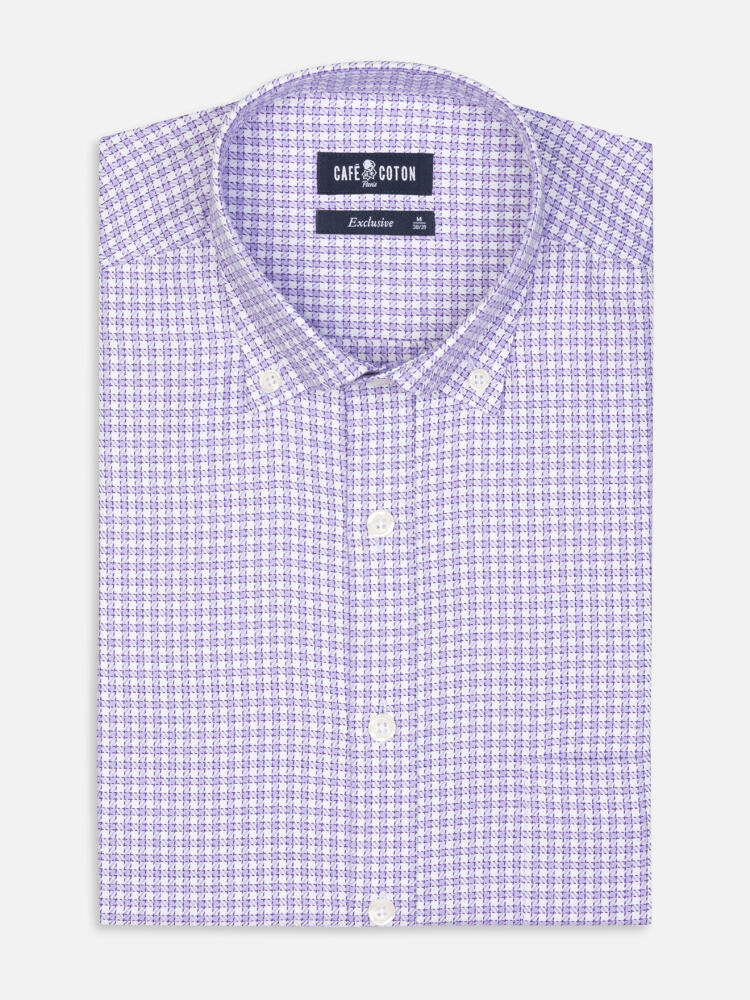 Barney parma check shirt - Button down collar