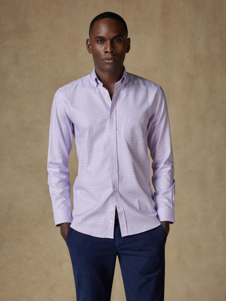 Barney parma check shirt - Button down collar