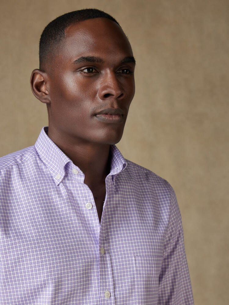 Barney parma check shirt - Button down collar