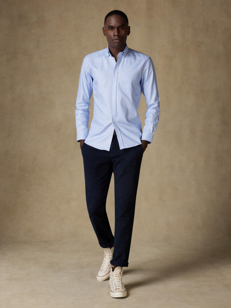 Barney hemels geruit overhemd  - Button-down kraag