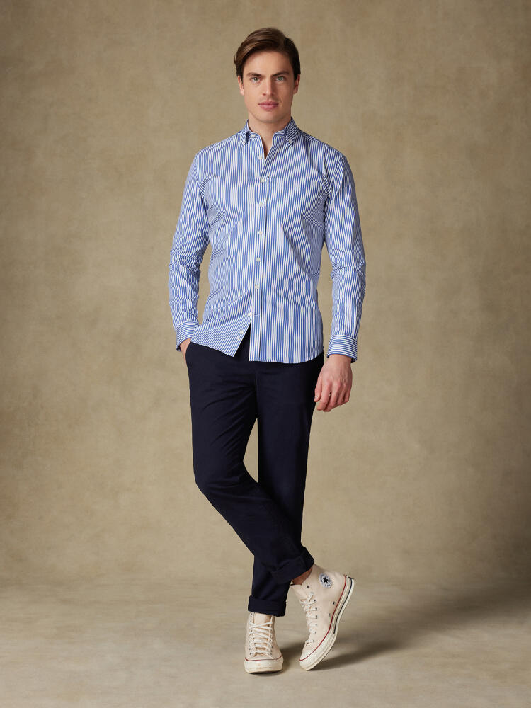 Barry marinegestreept overhemd  - Button-down kraag