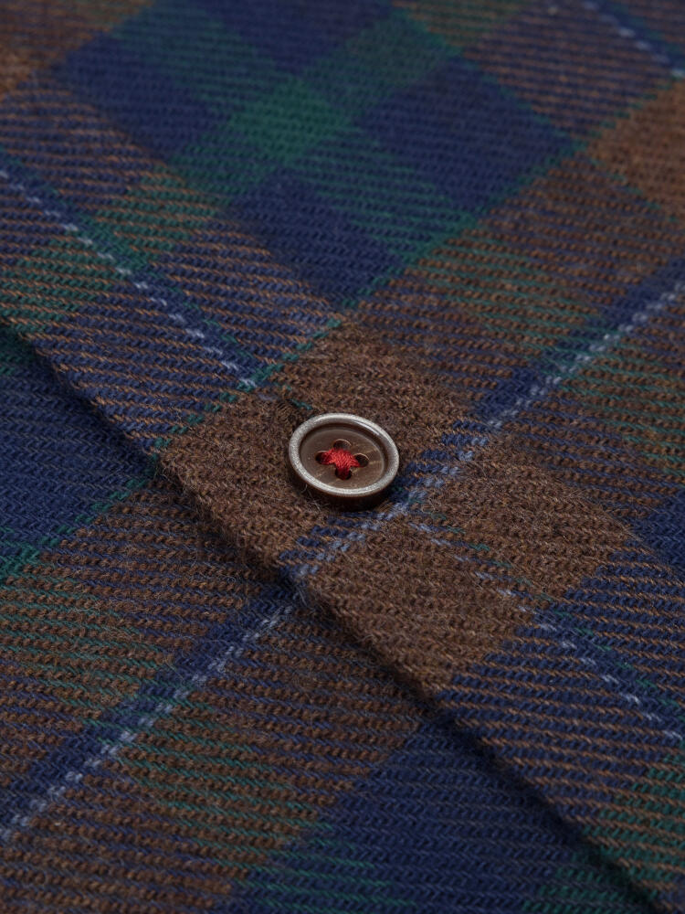 Chemise Berney à motif tartan - Col Boutonné