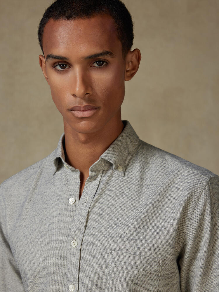 Camicia Bill in flanella - Cuello button-down