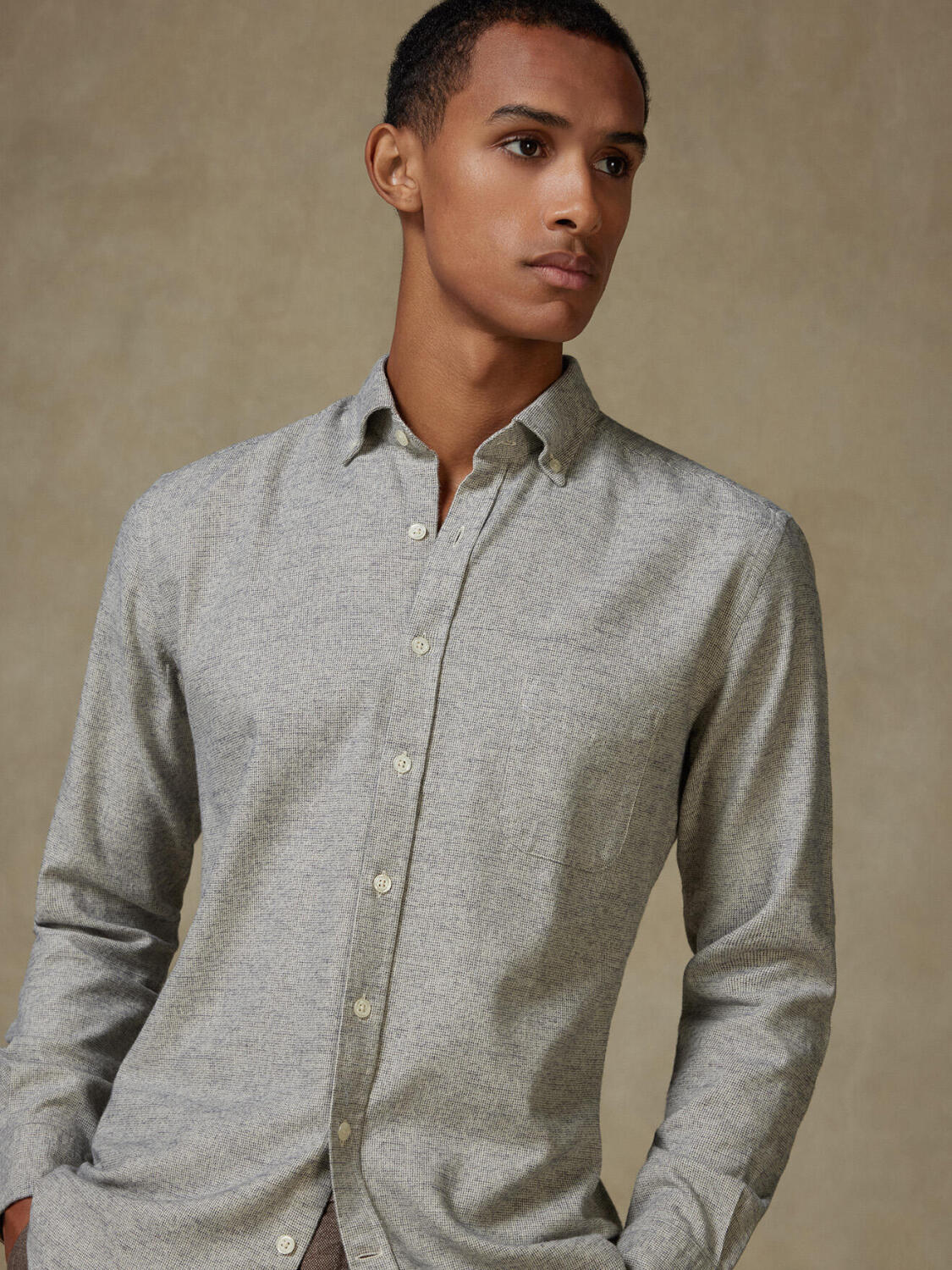 Bill flannel shirt - Button-down collar