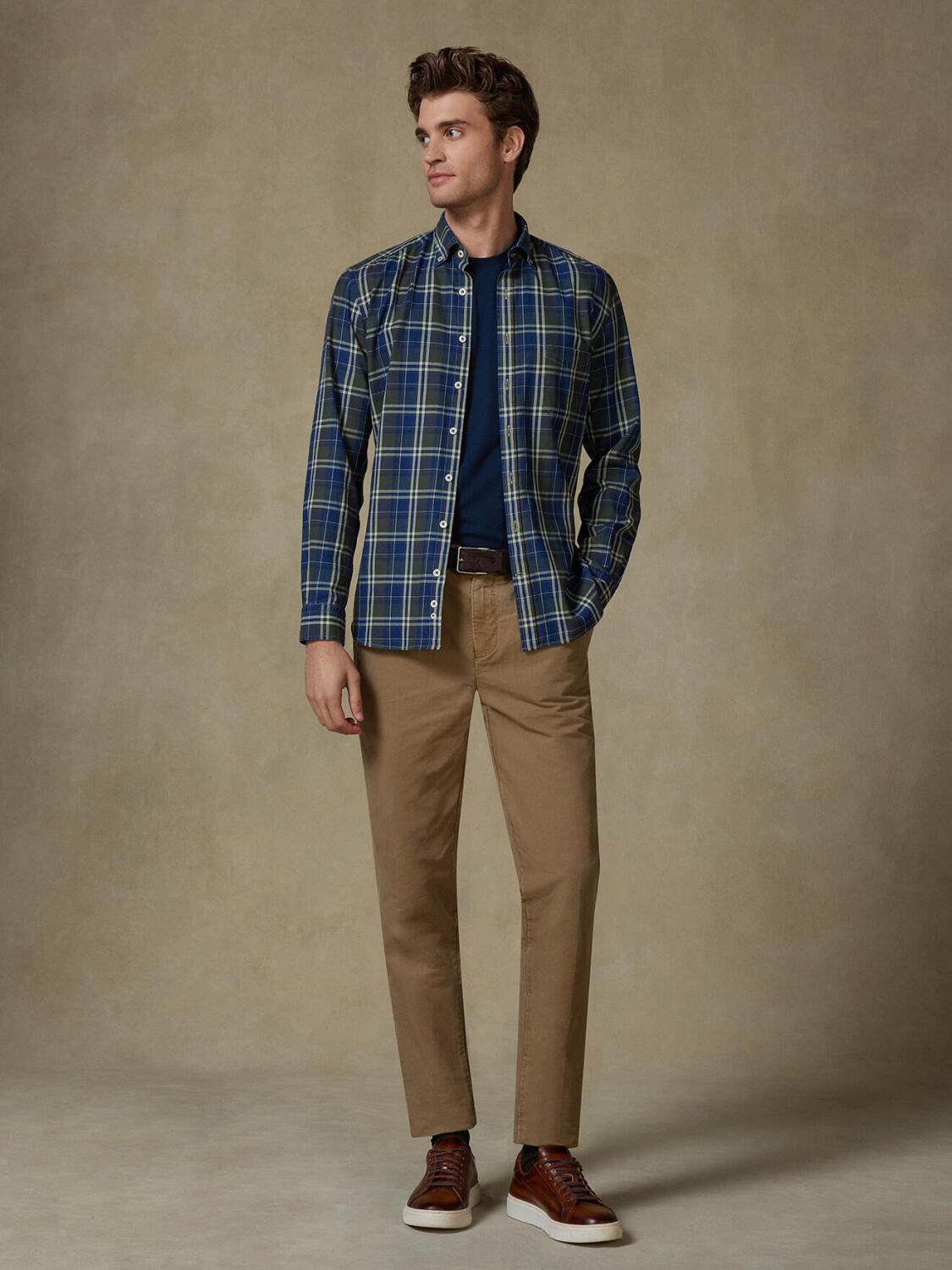 Camicia Boxy in indigo - Cuello button-down