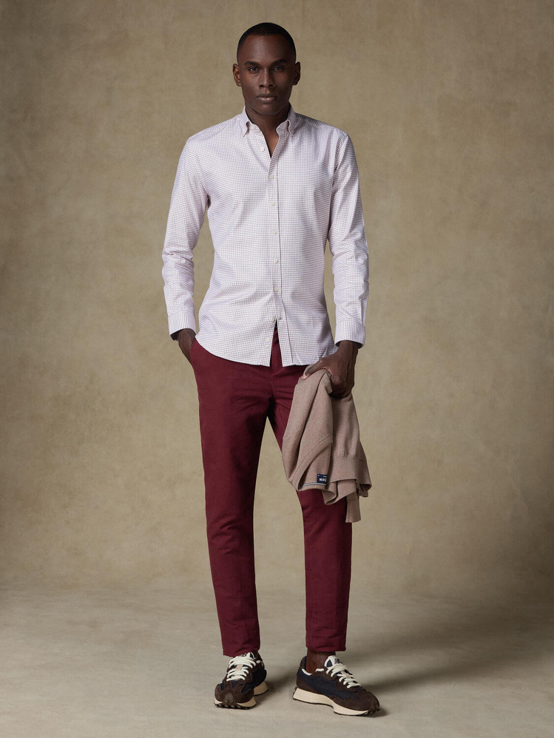 Camisa Brent a cuadros gris - Con botones