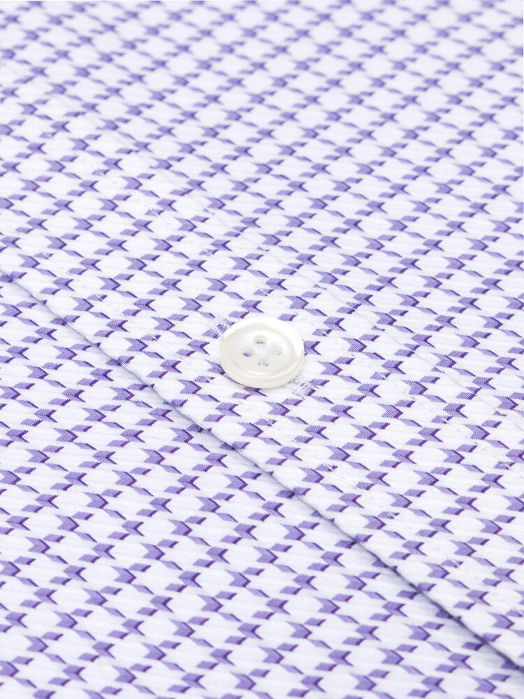 Bud lila Köperhemd - Button down Kragen