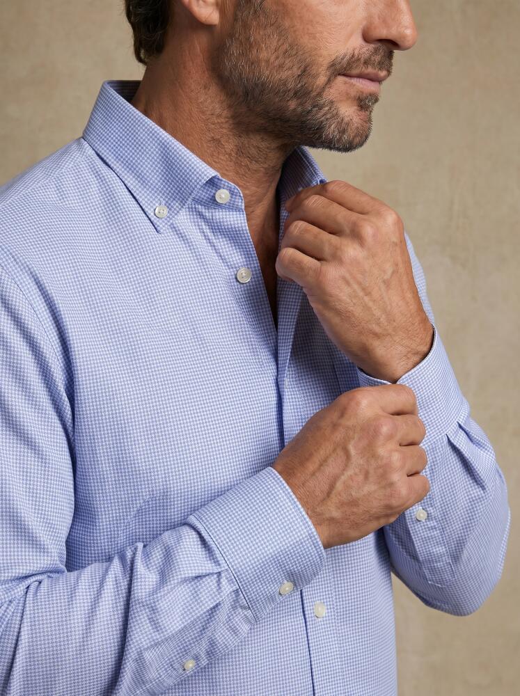 Calder Lichtblauw Twill Overhemd - Button-down kraag