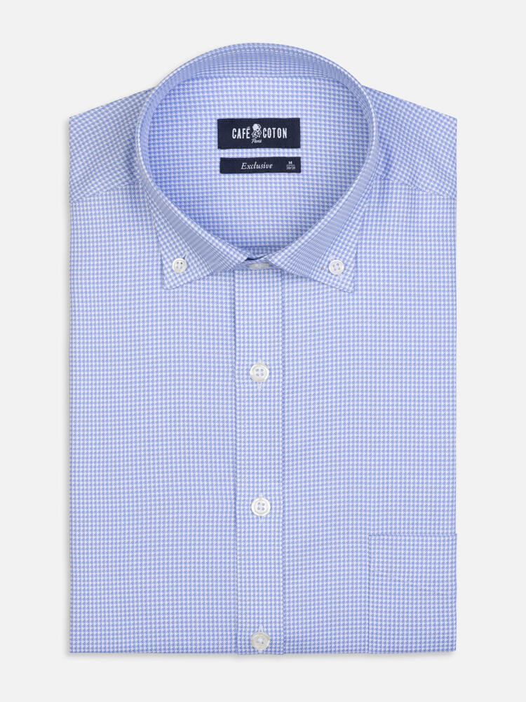 Calder Lichtblauw Twill Overhemd - Button-down kraag