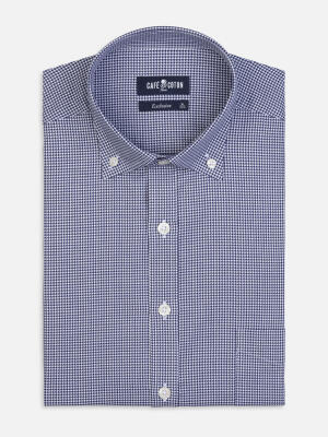 Calder Donkerblauw Twill Overhemd - Button-down kraag