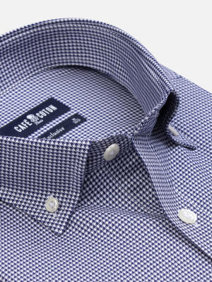 Calder Donkerblauw Twill Overhemd - Button-down kraag