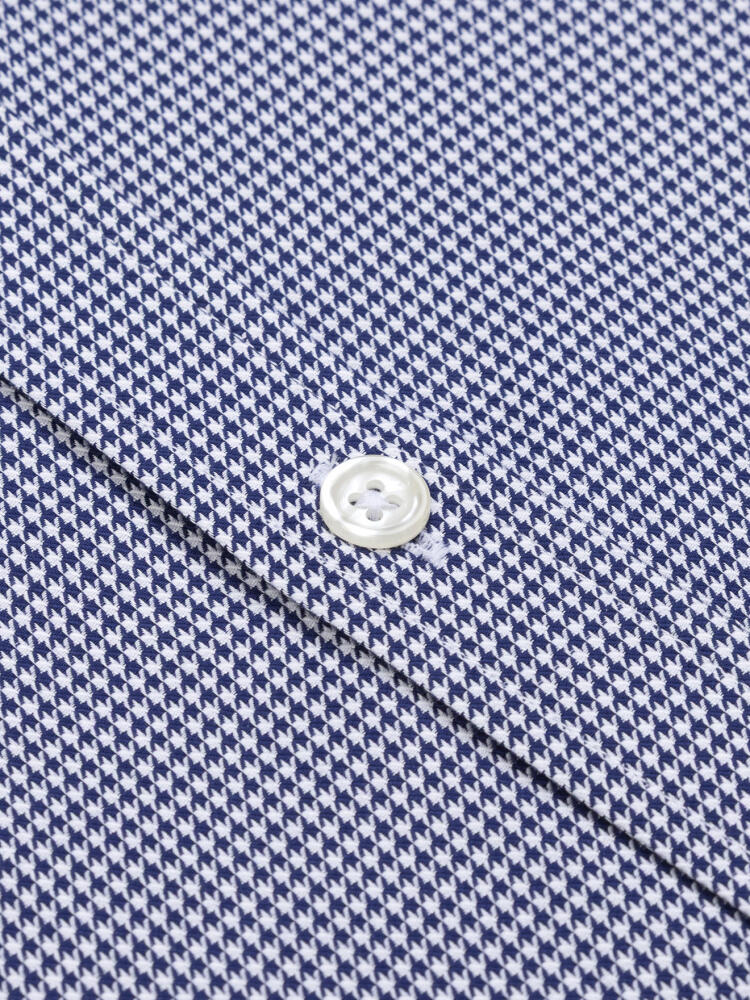 Calder Donkerblauw Twill Overhemd - Button-down kraag