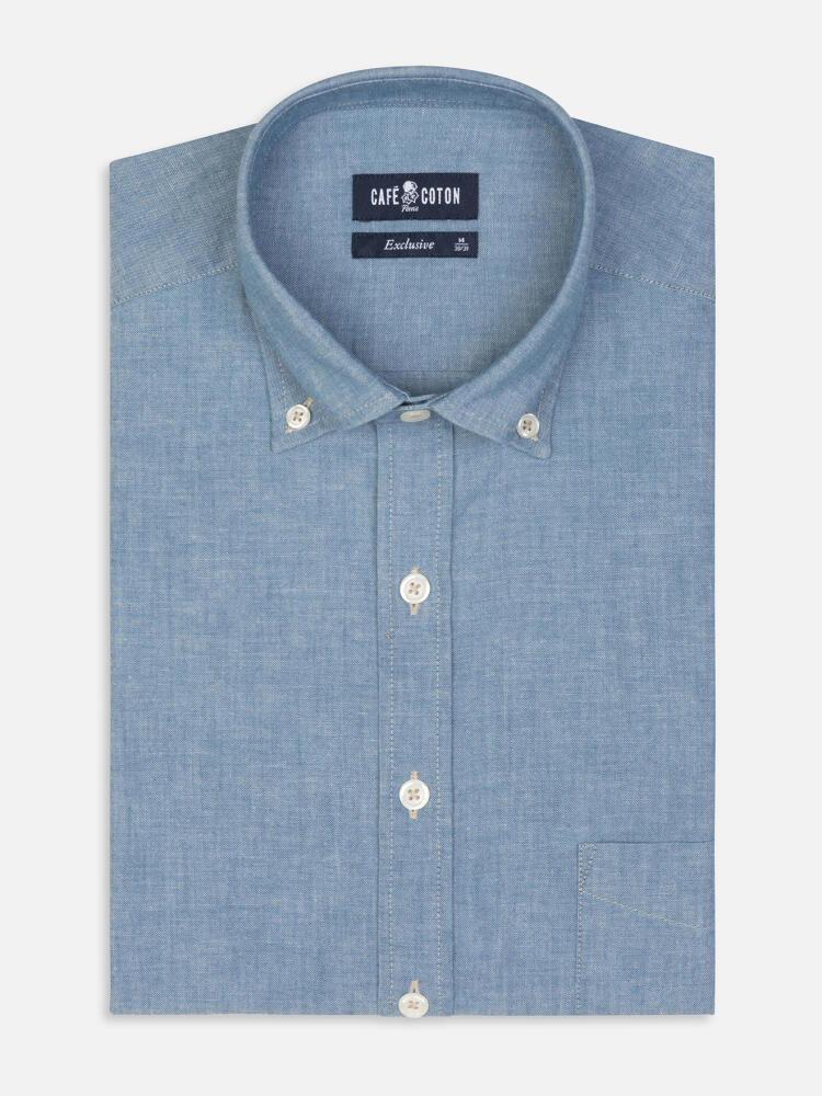 Cameron sky twill overhemd  - Button-down kraag