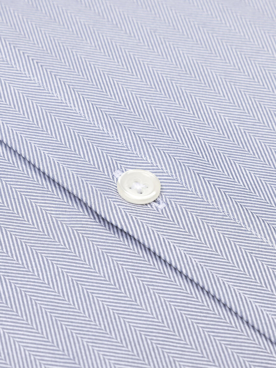 Grijs visgraat overhemd - Button-down kraag