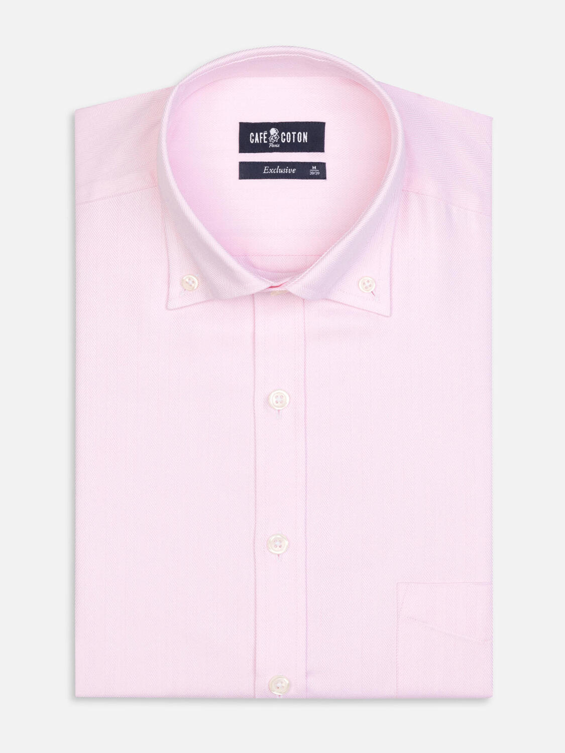 Button down Herringbone shirt - Pink