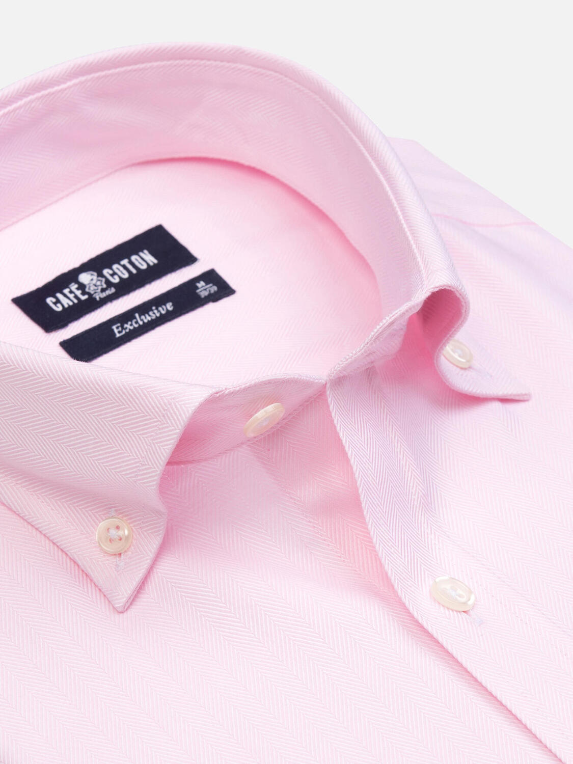 Button down Herringbone shirt - Pink