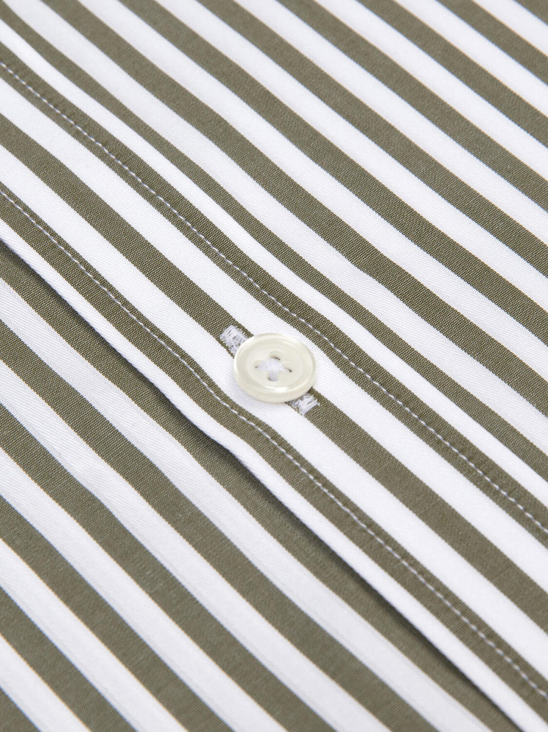 Overhemd Chris met strepen khaki - Button-down kraag