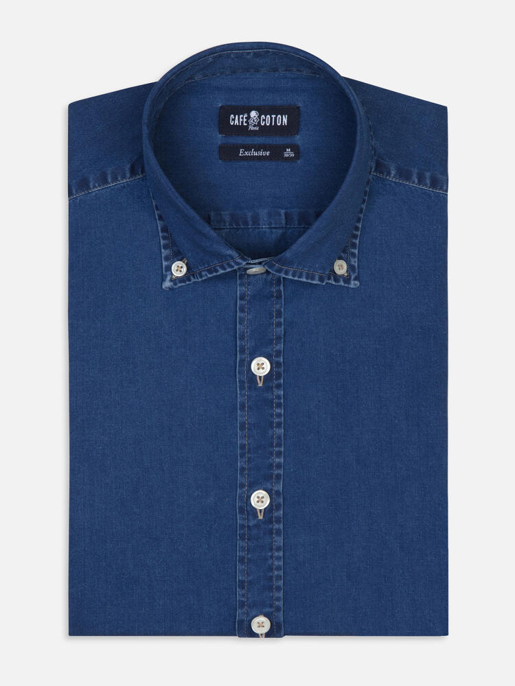 Clare denim overhemd - Button down kraag