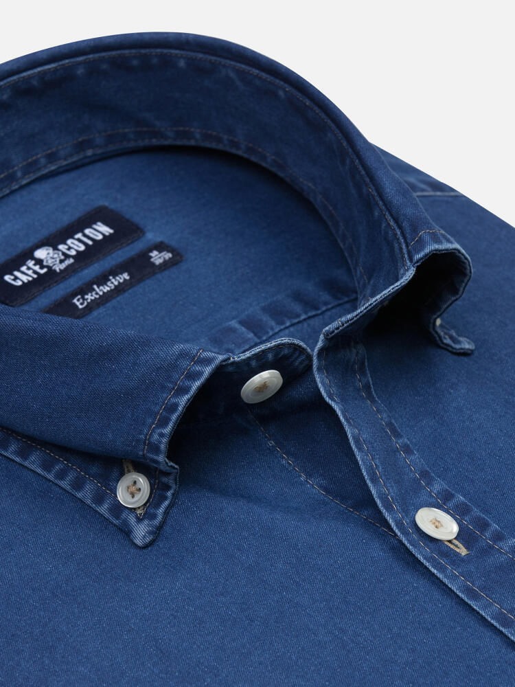 Clare denim overhemd - Button down kraag