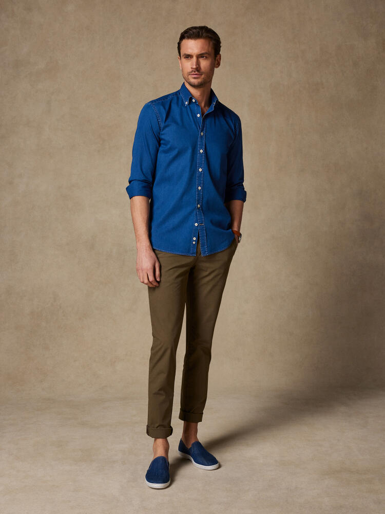 Clare denim overhemd - Button down kraag