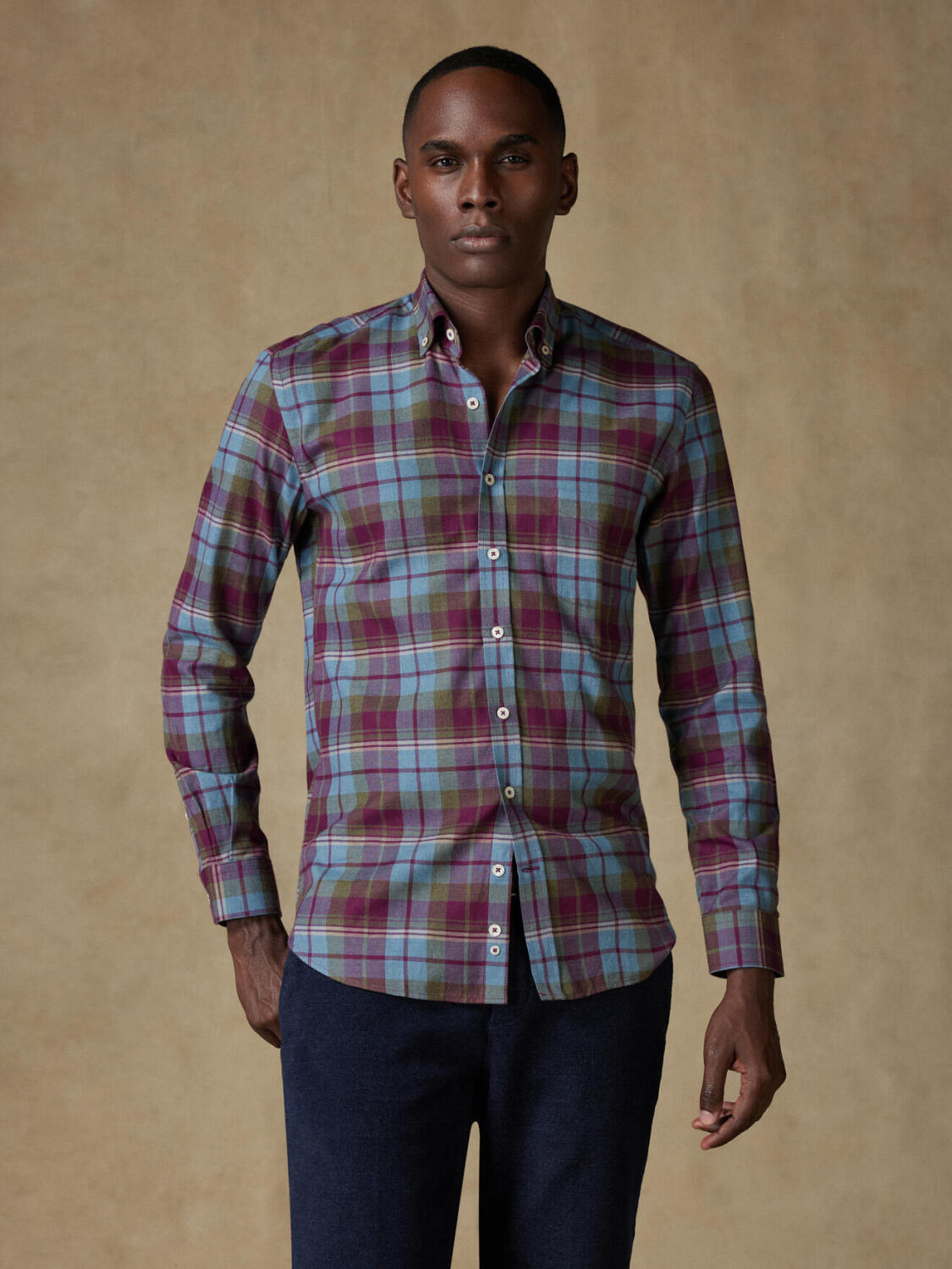 Clayton ruit overhemd - Button-down kraag
