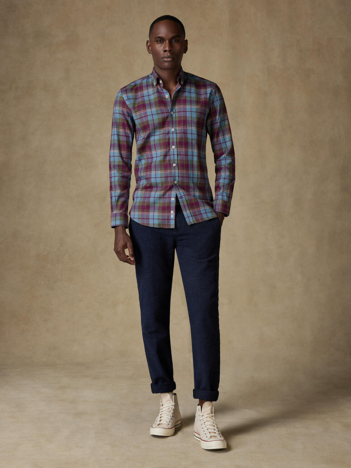 Clayton ruit overhemd - Button-down kraag