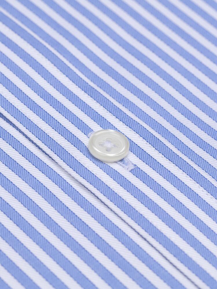 Clive sky blue stripe shirt - Button Down Collar