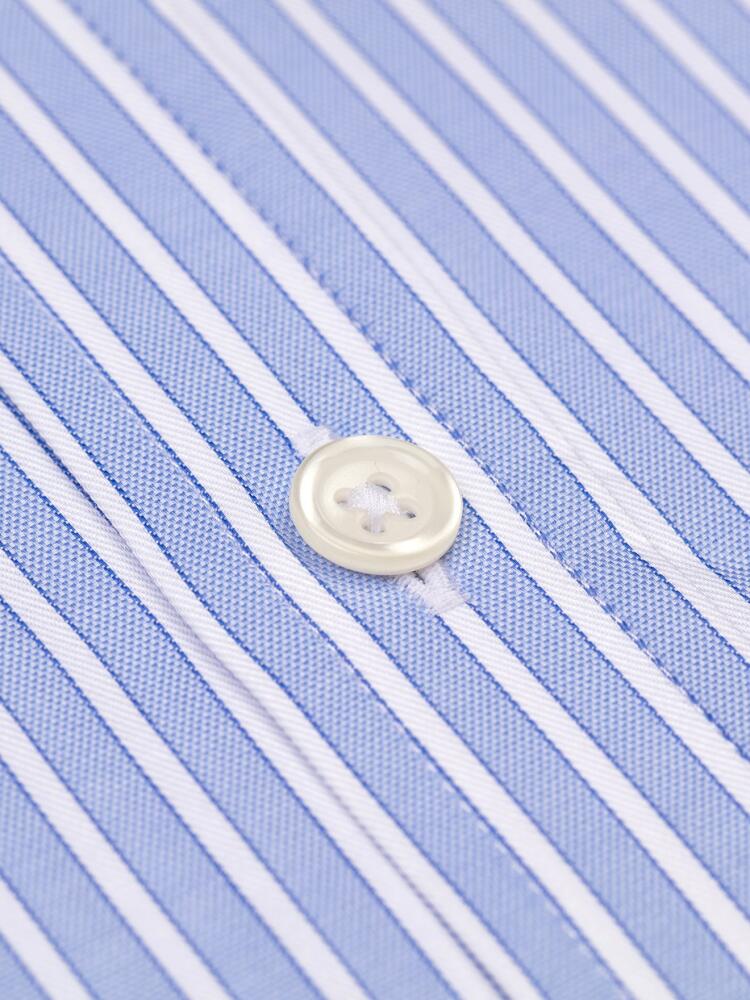 Colin sky blue striped shirt - Button-down collar