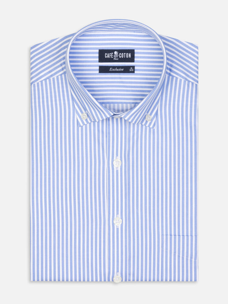 Colin sky stripe shirt  - Button down collar