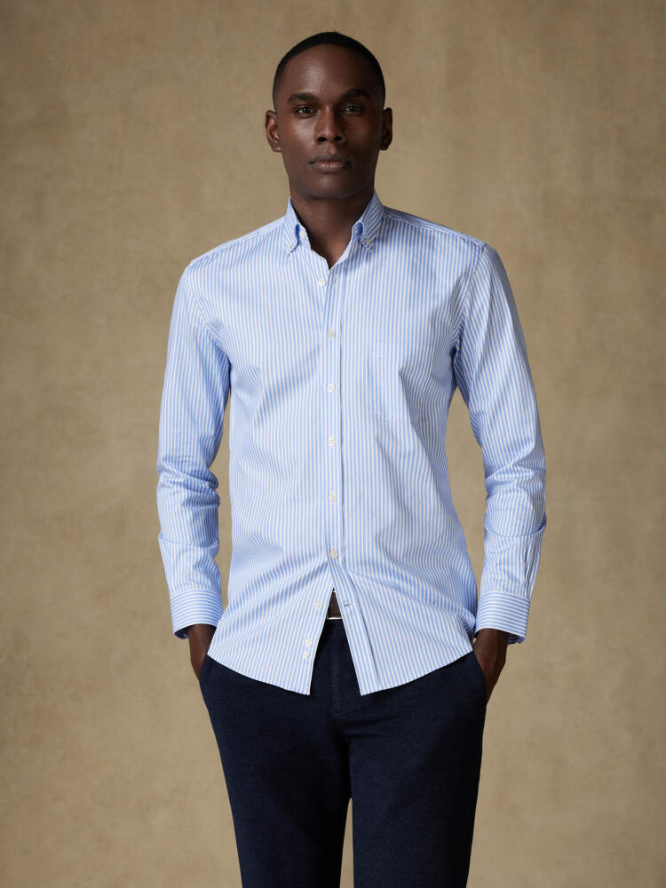 Colin sky stripe shirt  - Button down collar