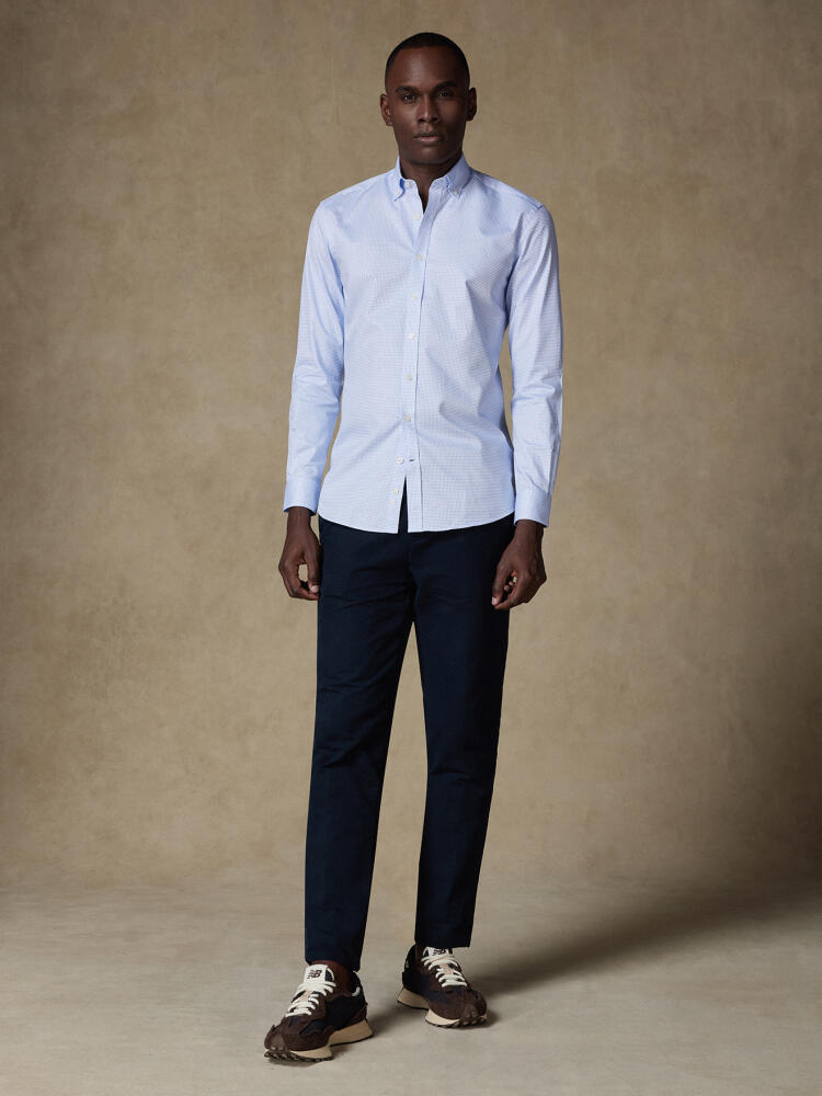 Conor sky geruit overhemd - Button down Kraag