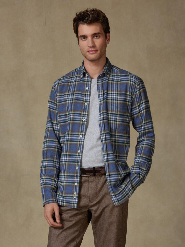 Camicia Coren in flanella - Cuello button-down