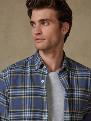 Hemd Coren aus Flanell - Button-Down-Kragen