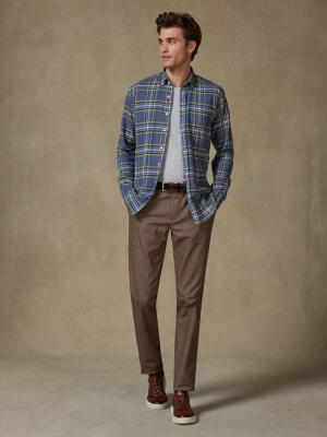 Hemd Coren aus Flanell - Button-Down-Kragen