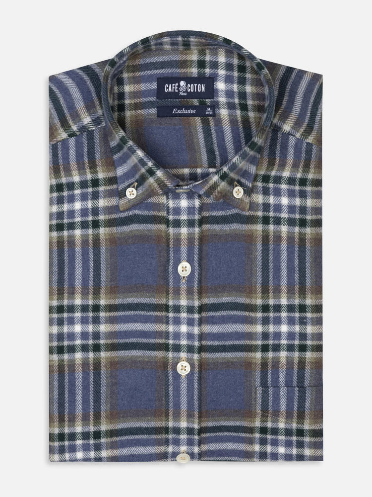 Camicia Coren in flanella - Cuello button-down
