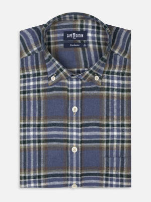 Hemd Coren aus Flanell - Button-Down-Kragen