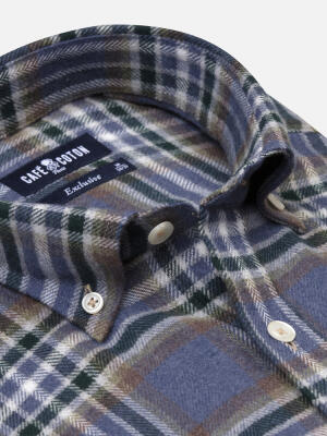 Hemd Coren aus Flanell - Button-Down-Kragen