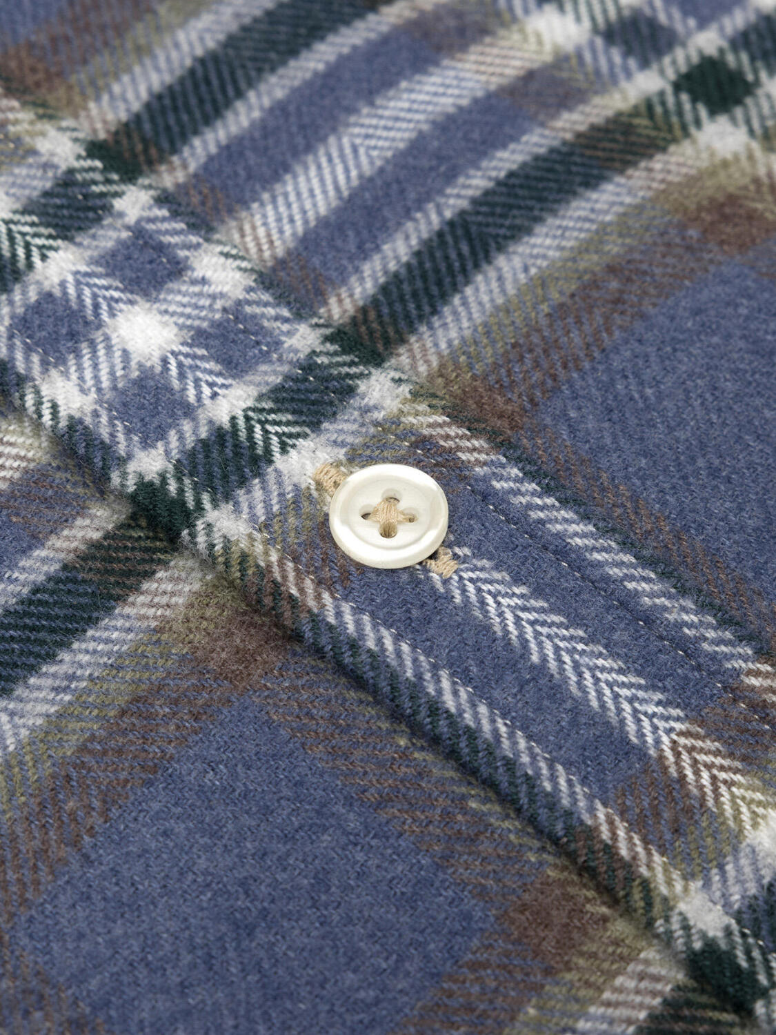 Hemd Coren aus Flanell - Button-Down-Kragen