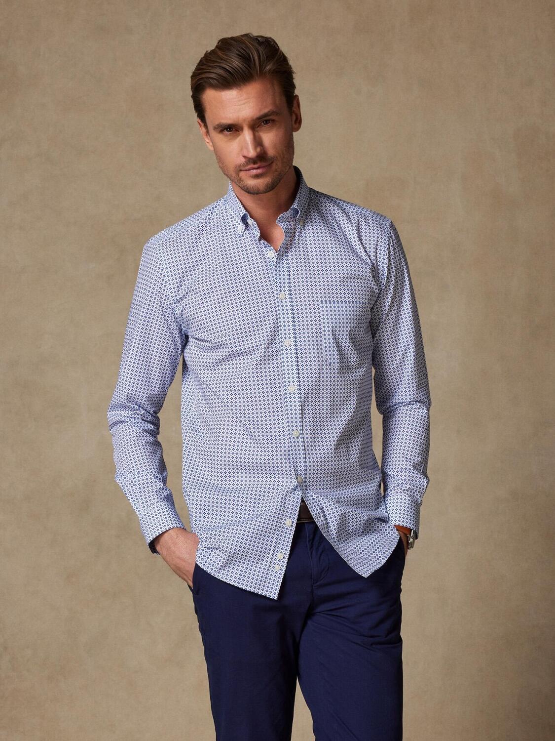 Cyrus Hemd mit geometrischem Print - Button-Down-Kragen