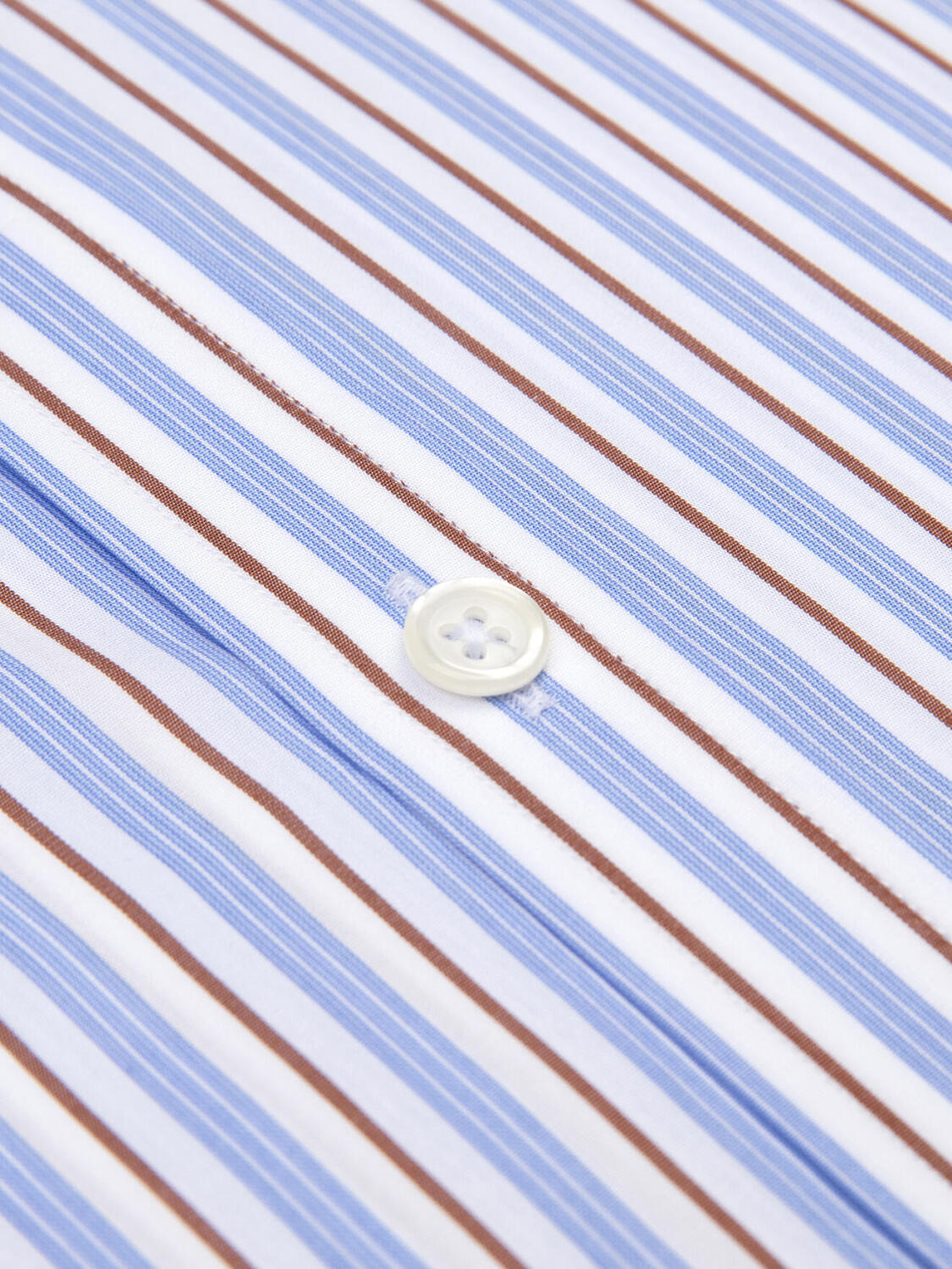 Overhemd Damon met strepen havana - Button-down kraag