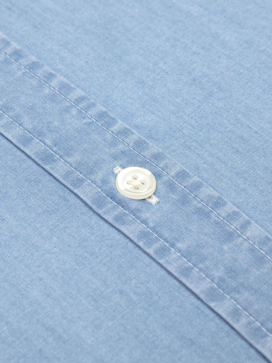 Chemise Dane en denim ciel  - Col Boutonné
